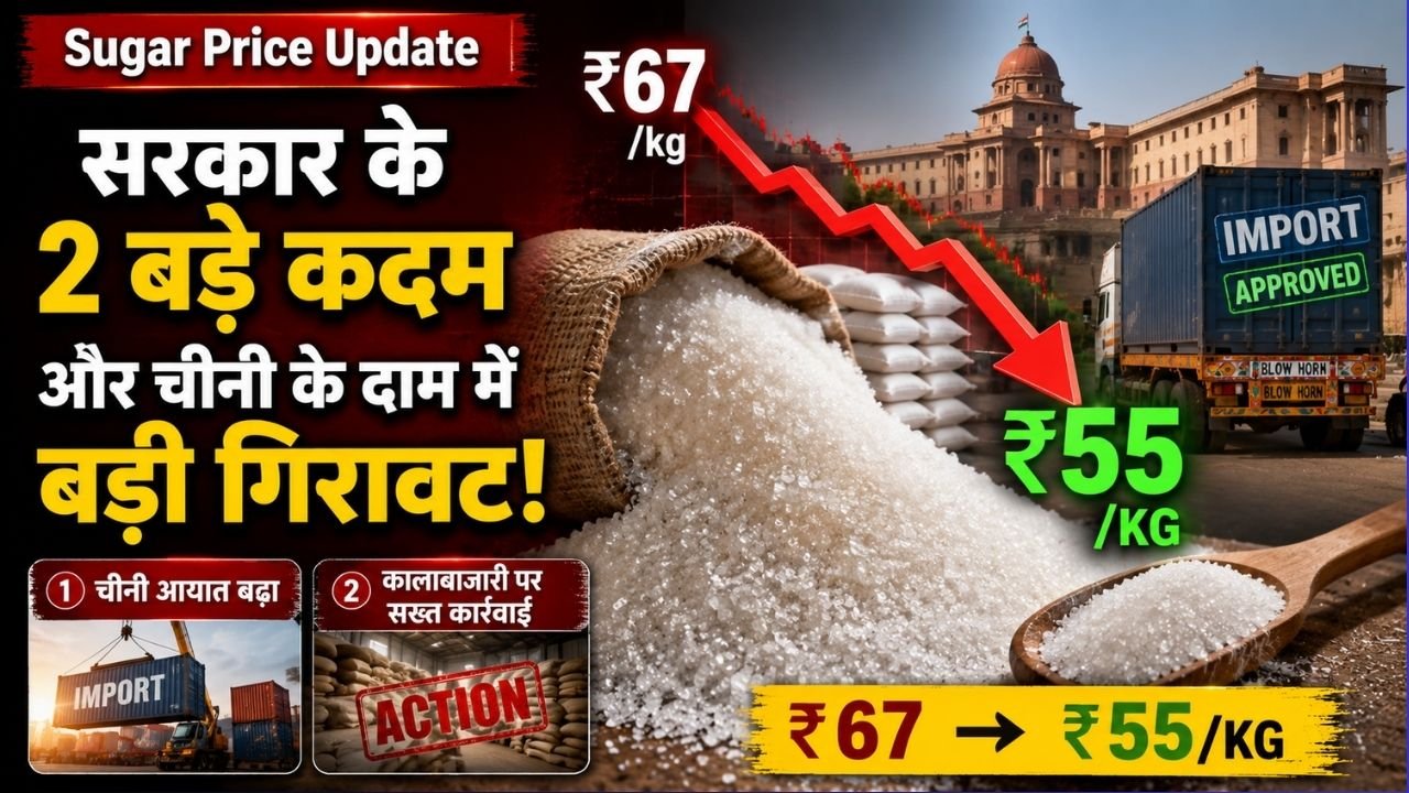Sugar Price Update: सरकार के 2 बड़े कदम और चीनी के दाम में बड़ी गिरावट; 67 से 55 रुपये किलो हुई एक्स-मिल कीमत..