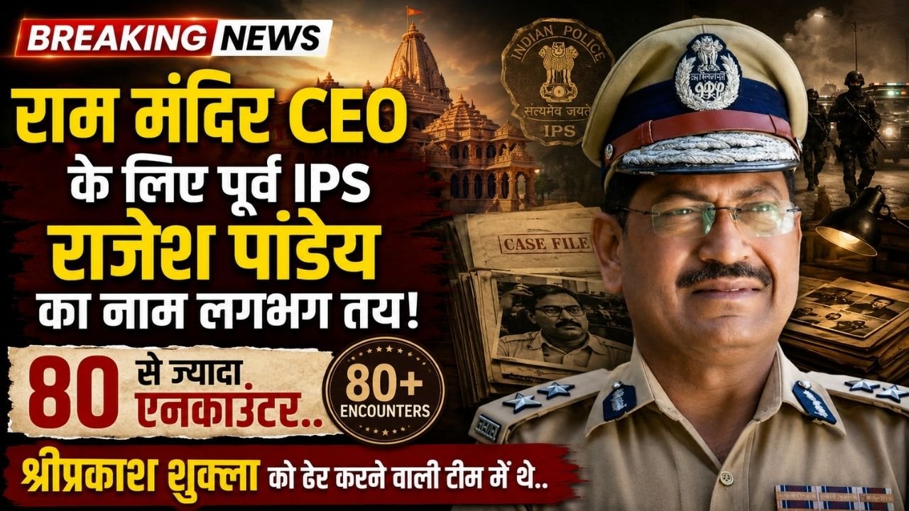 Ram Mandir CEO के लिए पूर्व IPS राजेश पांडेय का नाम लगभग तय; 80 से ज्यादा एनकाउंटर, श्रीप्रकाश शुक्ला को ढेर करने वाली टीम में थे..