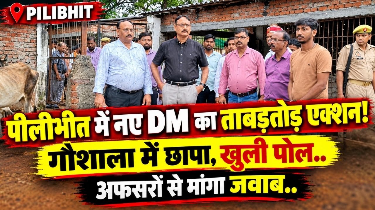 Pilibhit News: पीलीभीत में नए DM का ताबड़तोड़ एक्शन! गौशाला में छापा, खुली पोल; अफसरों से मांगा जवाब..