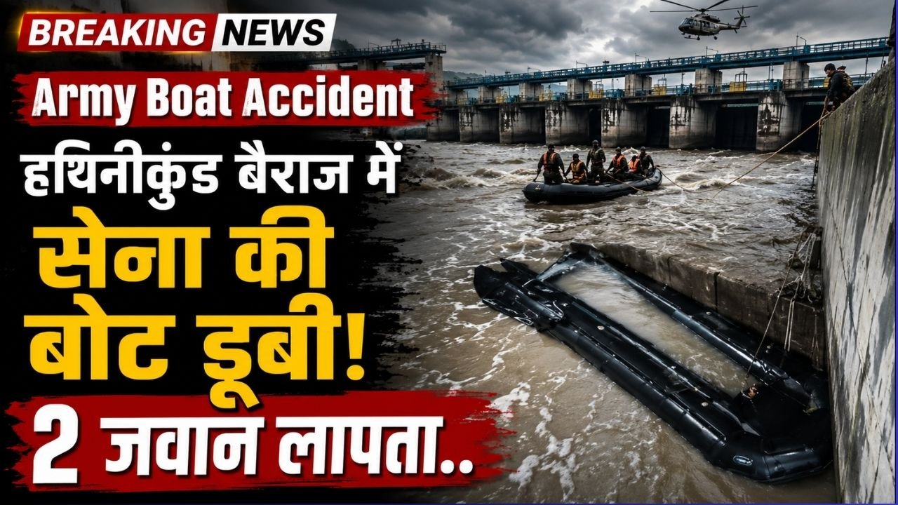 Army Boat Accident: हथिनीकुंड बैराज में सेना की बोट डूबी, 2 जवान लापता; 15 KM तक सर्च ऑपरेशन, 2 हेलिकॉप्टर जुटे..