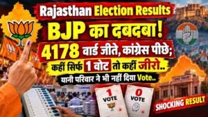 Rajasthan Election में BJP का दबदबा! 4178 वार्ड जीते, कांग्रेस पीछे; कहीं भाजपा प्रत्याशी को सिर्फ 1 वोट तो कहीं RLP को जीरो..