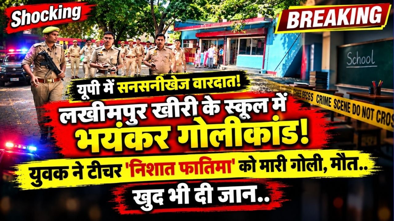 UP School Firing: लखीमपुर खीरी के स्कूल में भयंकर गोलीकांड! युवक ने टीचर 'निशात फातिमा' को मारी गोली, मौत..
