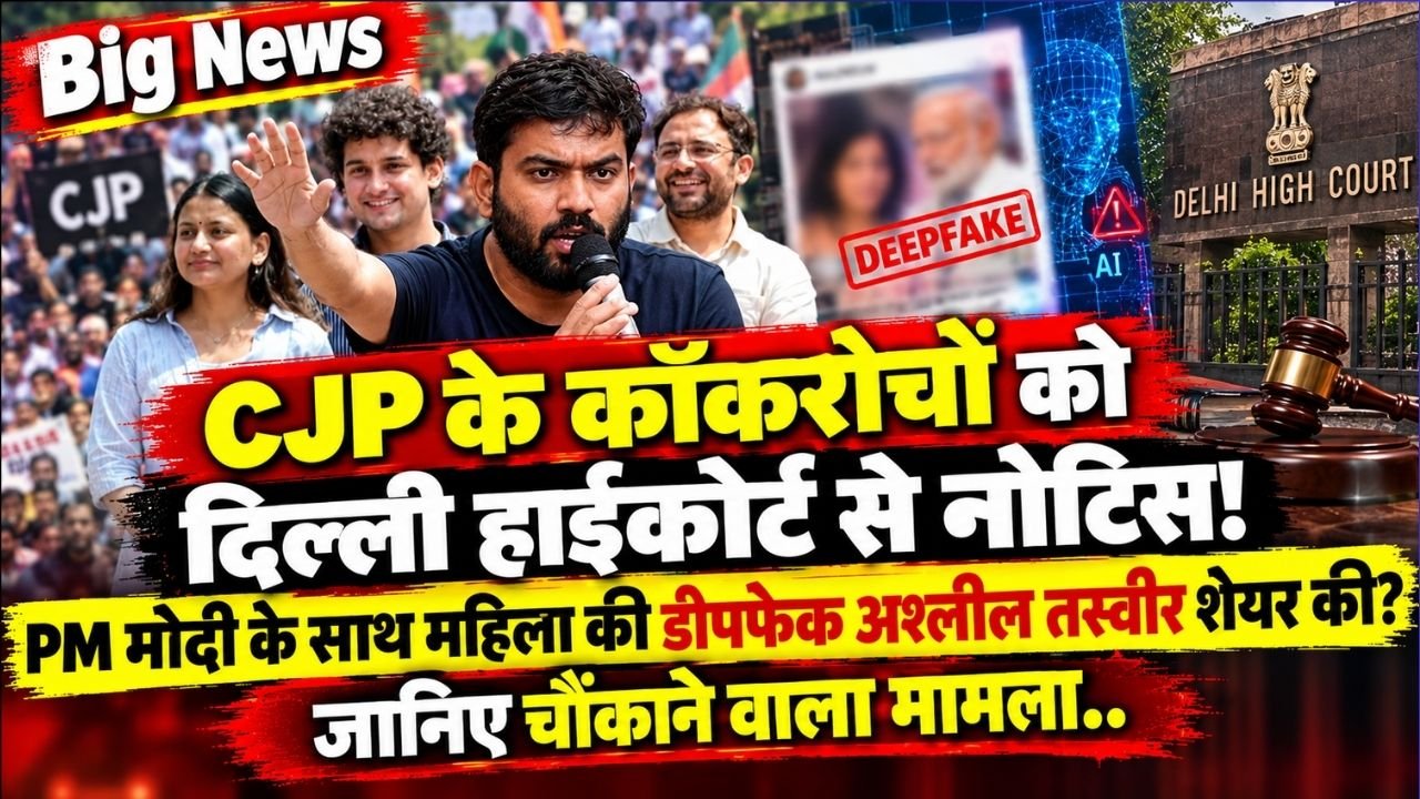Big News: CJP के कॉकरोचों को दिल्ली हाईकोर्ट से नोटिस! PM मोदी के साथ महिला की डीपफेक अश्लील तस्वीर शेयर की?