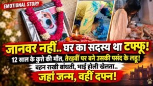 Animal Love: 12 साल के कुत्ते की मौत, तेरहवीं पर बने उसकी पसंद के लड्डू; बहन राखी बांधता, भाई होली खेलता, जहां जन्म, वहीं दफ्न!