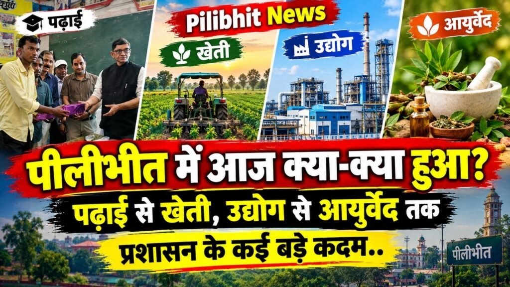 Pilibhit News: पीलीभीत में आज क्या हुआ? पढ़ाई से खेती, उद्योग से आयुर्वेद तक प्रशासन के कई बड़े कदम..