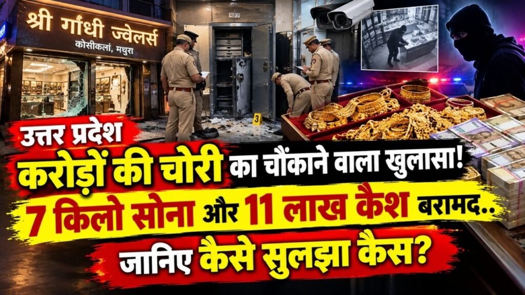 UP Crime News: करोड़ों की चोरी का चौंकाने वाला खुलासा! 7 किलो सोना और 11 लाख कैश बरामद, जानिए कैसे सुलझा केस?