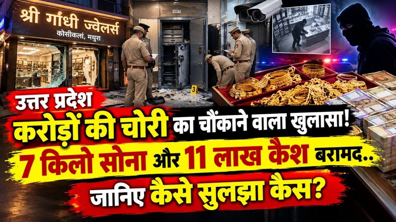 UP Crime News: करोड़ों की चोरी का चौंकाने वाला खुलासा! 7 किलो सोना और 11 लाख कैश बरामद, जानिए कैसे सुलझा केस?