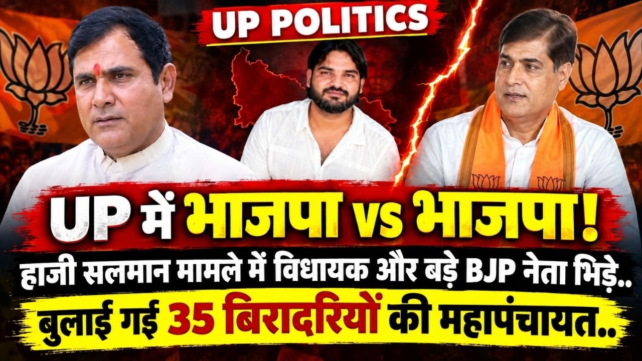 UP Politics: हाजी सलमान मामले में भाजपा vs भाजपा! विधायक और बड़े BJP नेता भिड़े, बुलाई गई 35 बिरादरियों की महापंचायत..