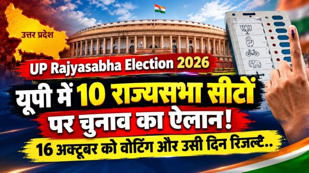 UP Rajya Sabha Election 2026: 10 राज्यसभा सीटों पर चुनाव का ऐलान, यूपी में 16 अक्टूबर को वोटिंग और उसी दिन रिजल्ट..