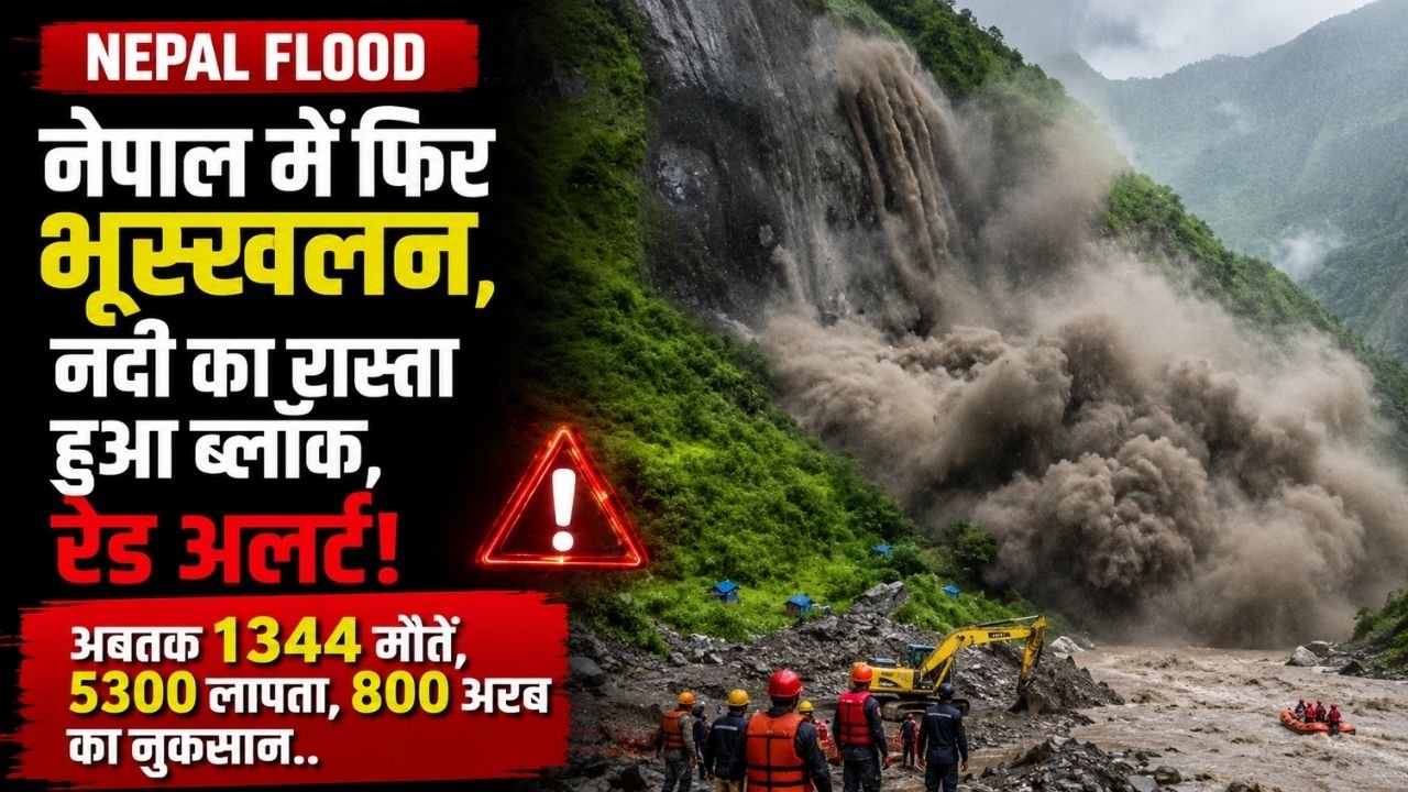 Nepal Flood: नेपाल में फिर भूस्खलन, नदी का रास्ता हुआ ब्लॉक, रेड अलर्ट; अबतक 1344 मौतें, 5300 लापता, 800 अरब का नुक्सान..