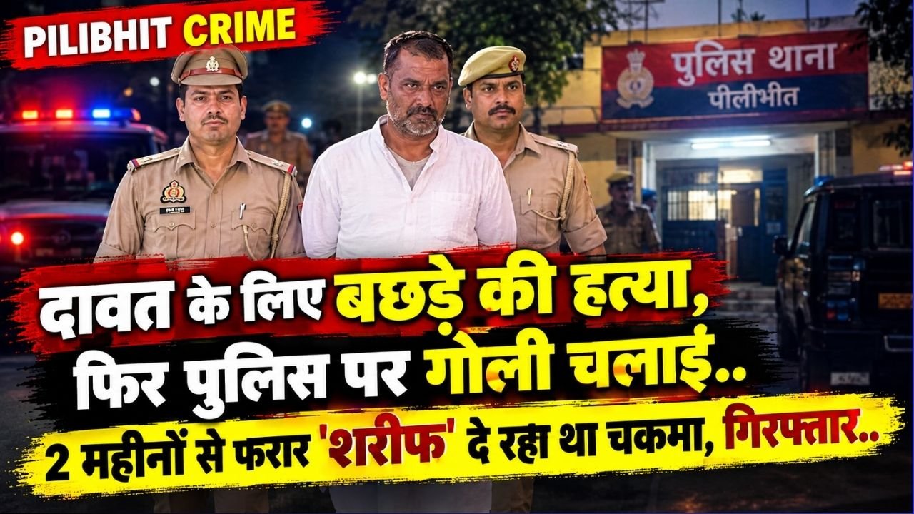 Pilibhit News: दावत के लिए बछड़े की हत्या, फिर पुलिस पर गोली चलाई; 2 महीनों से फरार 'शरीफ' दे रहा था चकमा, गिरफ्तार..