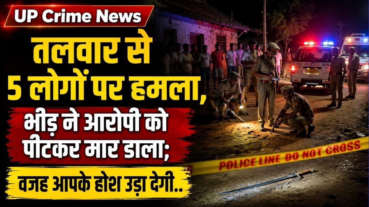 UP News: तलवार से 5 लोगों पर हमला, भीड़ ने आरोपी को पीटकर मार डाला; 4 की हालत नाजुक, वजह आपके होश उड़ा देगी..