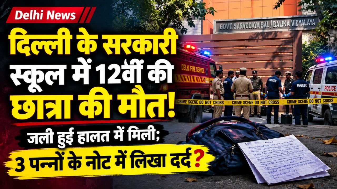 Delhi News: दिल्ली के सरकारी स्कूल में 12वीं की छात्रा की मौत, जली हुई हालत में मिली; 3 पन्नों का नोट में लिखा दर्द?