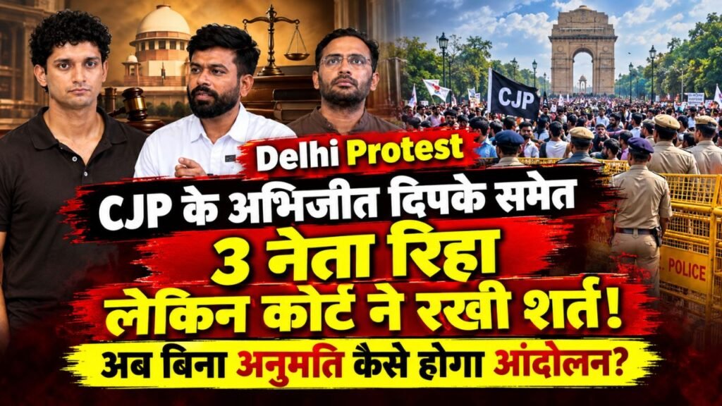 Delhi Protest: CJP के अभिजीत दिपके समेत 3 नेता रिहा, लेकिन कोर्ट ने रखी शर्त; अब बिना अनुमति कैसे होगा आंदोलन?