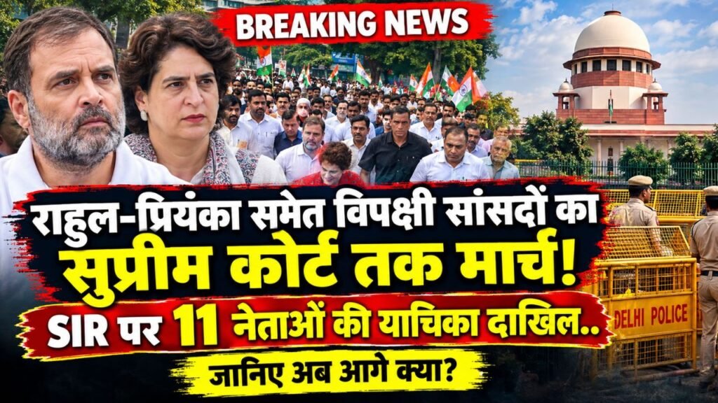 SIR Protest Update: राहुल-प्रियंका समेत विपक्षी सांसदों का सुप्रीम कोर्ट तक मार्च, SIR पर 11 नेताओं की याचिका दाखिल..